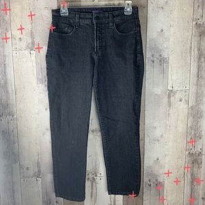 Black NYDJ cropped jeans size 8 petite